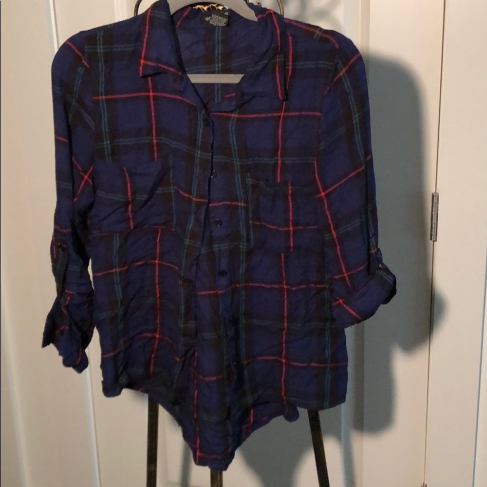 Plaid button down